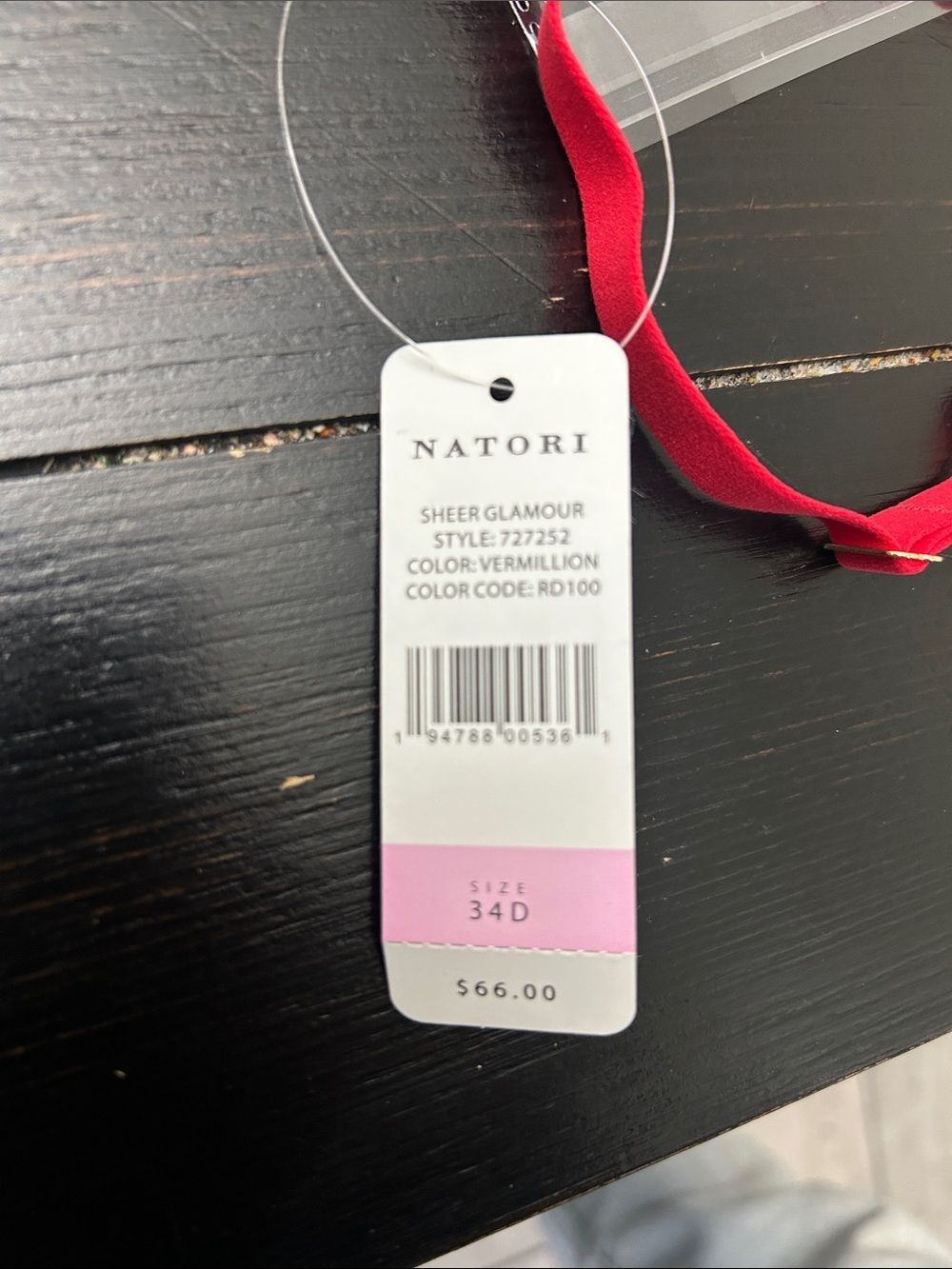 NWT Natori Red Glamour Push Up Underwire Bra 34D - Picture 6 of 6